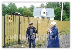 Фото забора штакетник RAL 1014 бежевый в Новосибирске